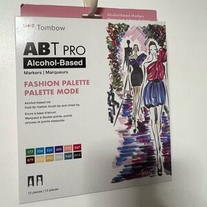 Fashion palette 12 Tombow dual ended alcohol markers new in package